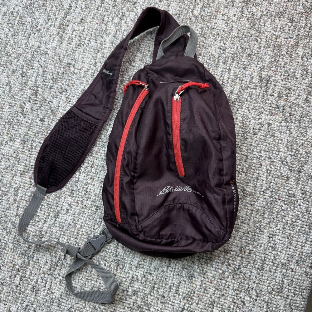 Eddie Bauer Stowaway 10L Sling Backpack Bag Purple Hiking Outdoors